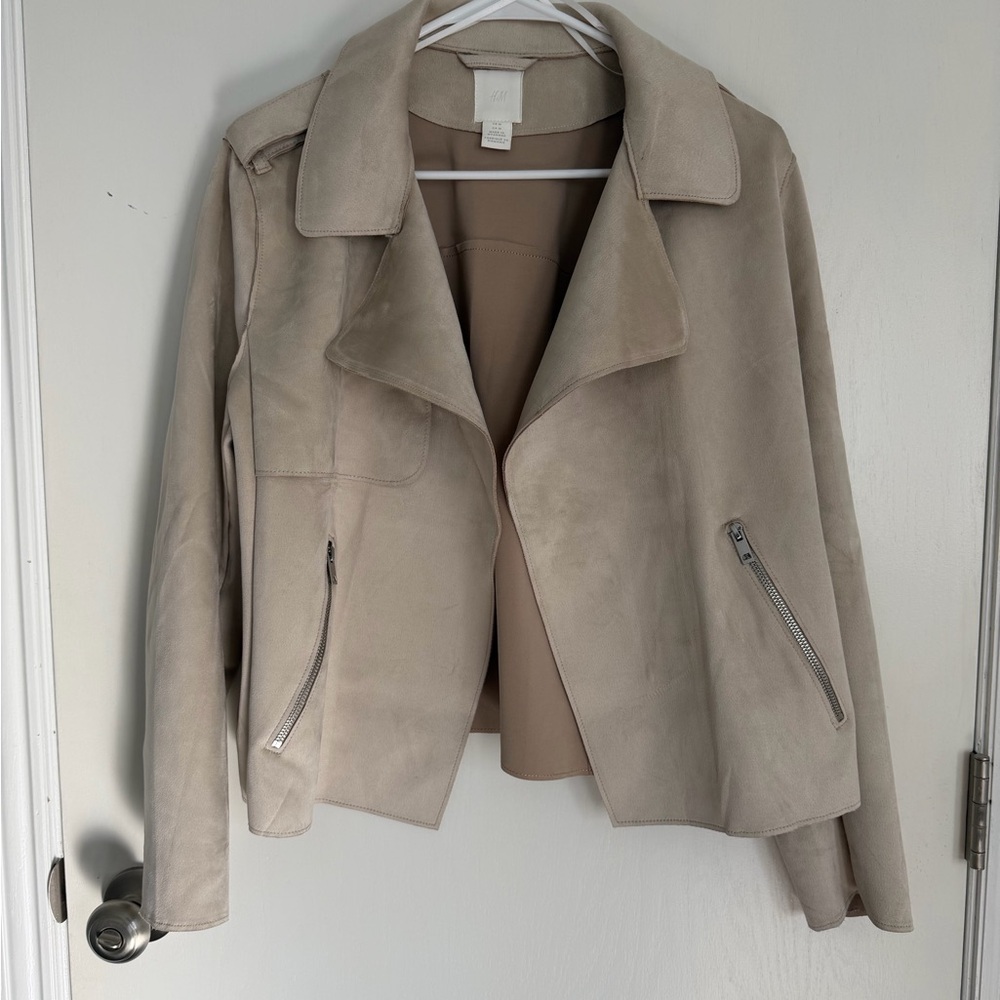 H&M Light Beige Leather Jacket